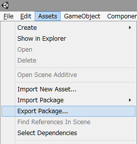 Unity Exporting package